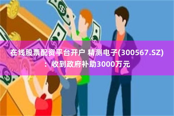 在线股票配资平台开户 精测电子(300567.SZ)：收到政府补助3000万元