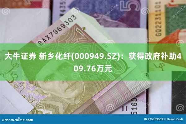 大牛证券 新乡化纤(000949.SZ)：获得政府补助409.76万元